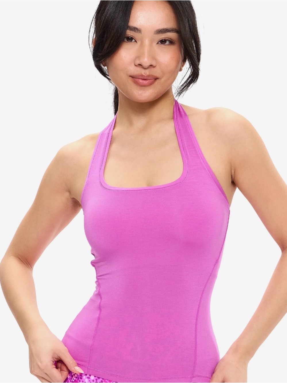 NWTBuff Bunny Pink Halter Tank - Ring Pop